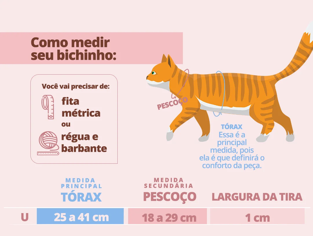 como medir seu gato agasalho